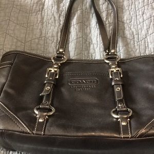 Coach black leather